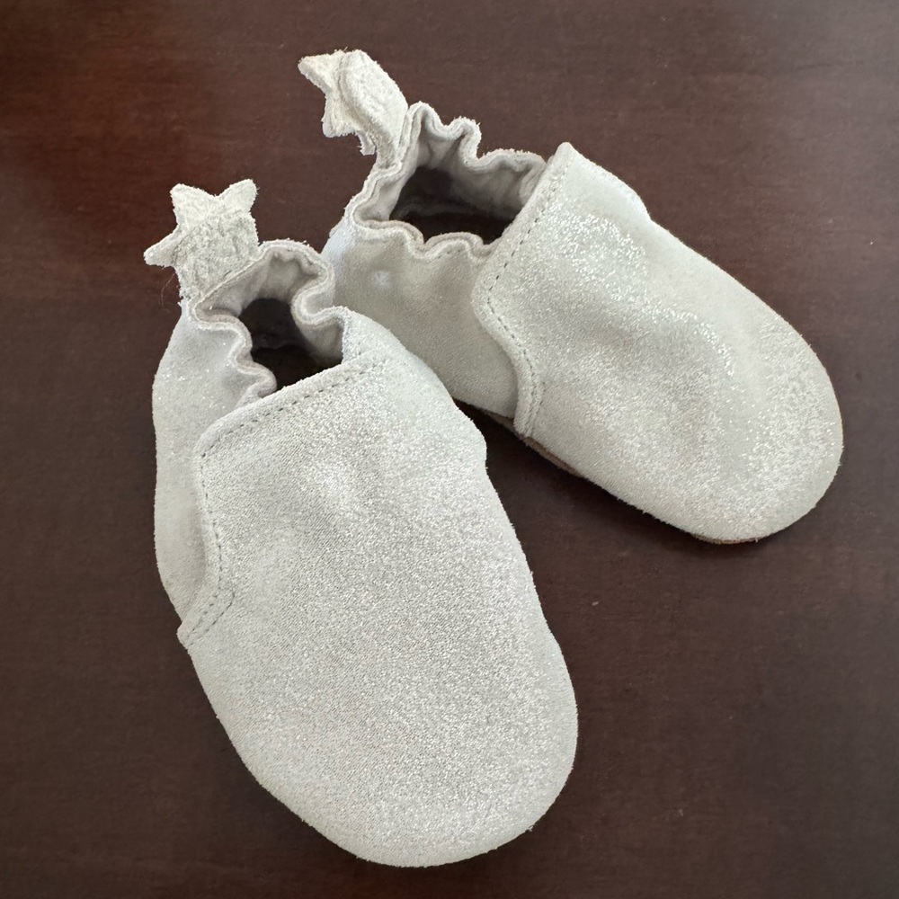Robeez Silver Baby Walker Shoes